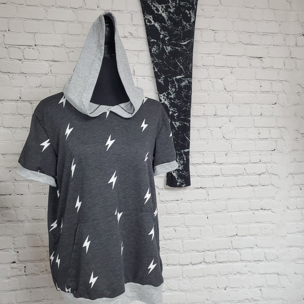 Bolt French Terry Short Sleeve Hoodie