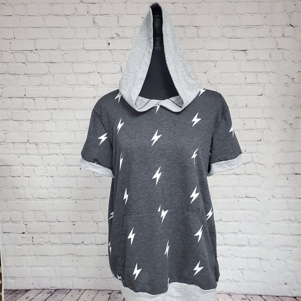 Bolt French Terry Short Sleeve Hoodie