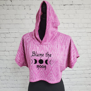 Blame The Moon Crop Hoodie